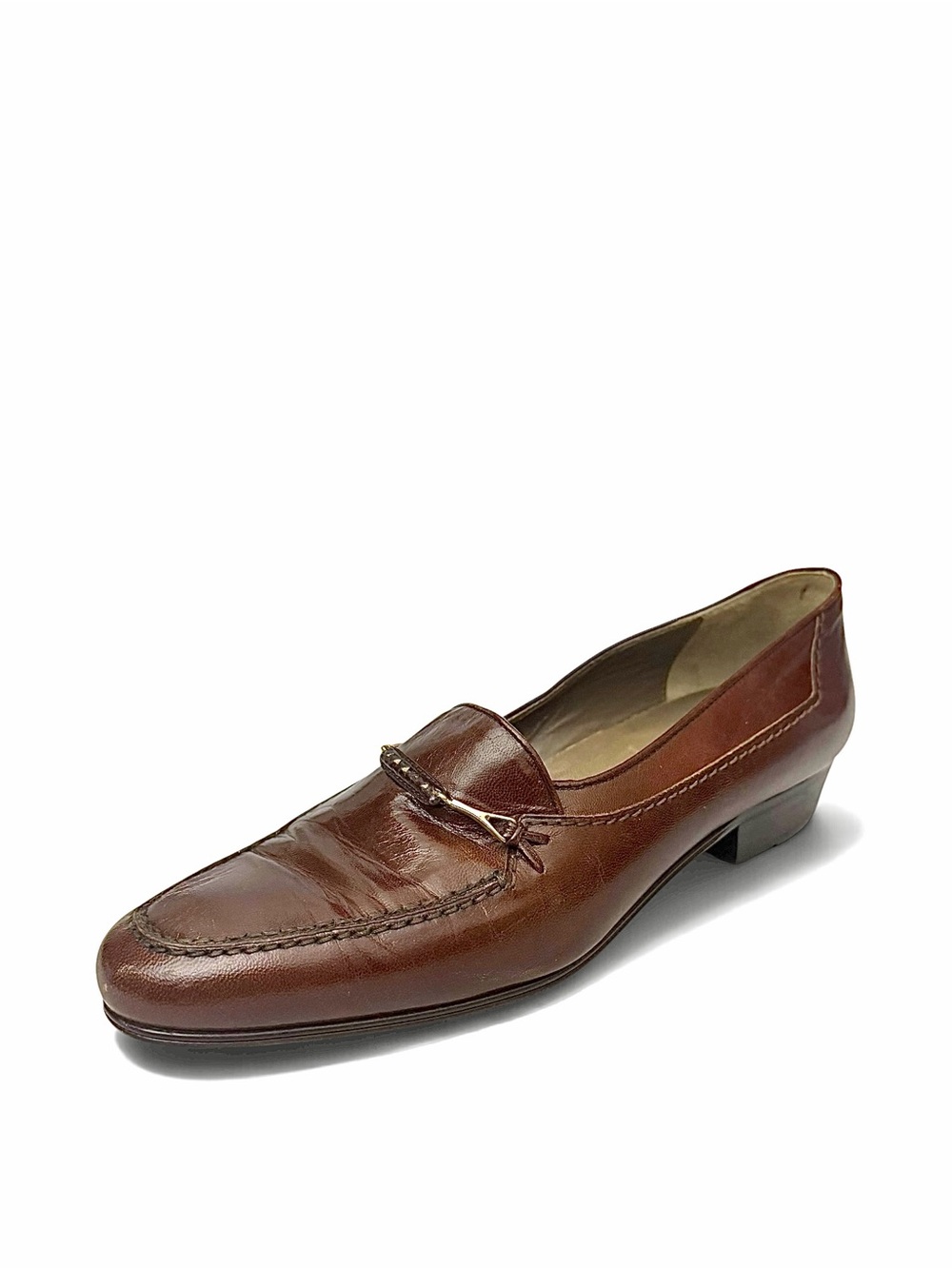 Bally Vintage Bit Lanaro Brown Loafers Men’s Size 8 M Slip-On Dress Shoes